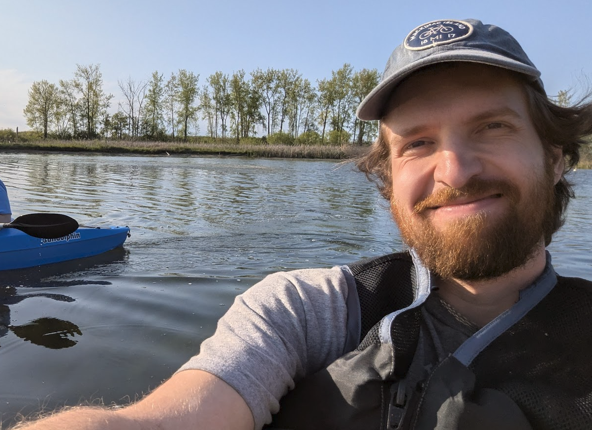 Andrew kayaking selfie